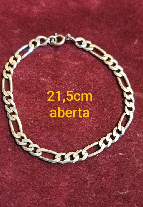 Pulseiras homem em prata contrastada.