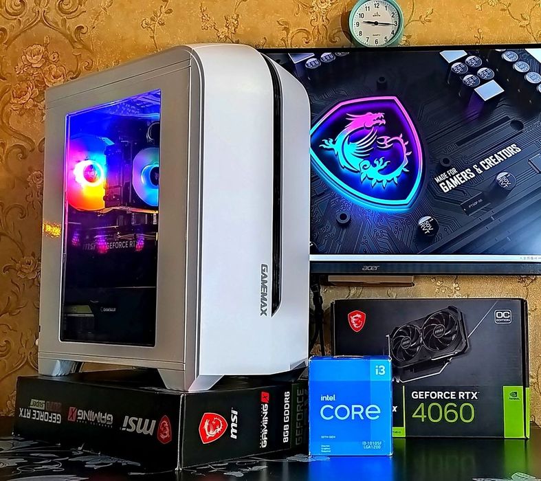 ПК RTX4060/ i3-12100f/ H610/ 16Gb DDR4/ M.2 игровой компьютер s-1700 Intel