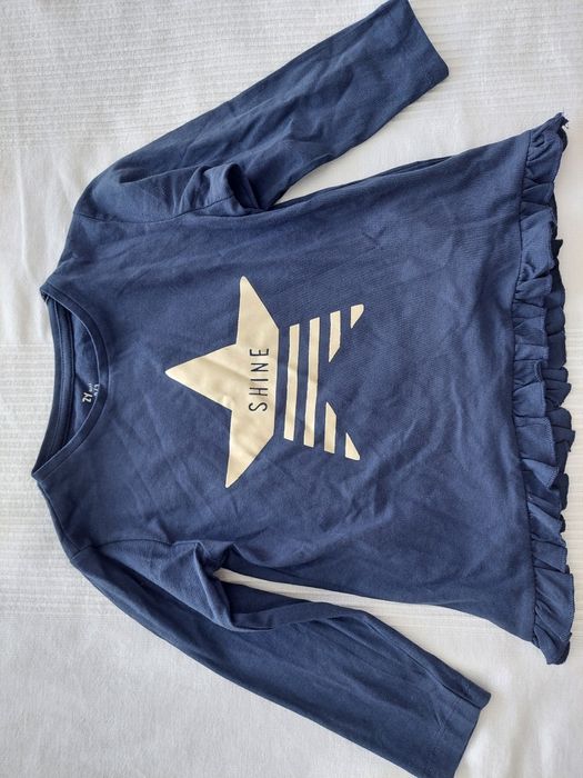 T-shirt nova menina, manga comprida, 2/3 anos - 88-95cm, ZY Kids, azul