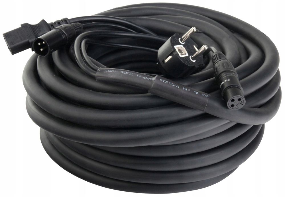 Pronomic EUIECX-15 15 m kombi kabel – sygnał XLR + zasilanie