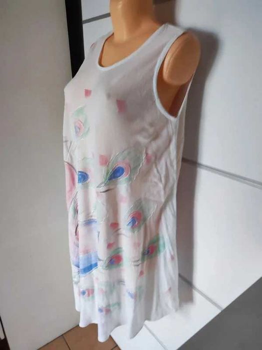 Sukienka plażowa z pawiem 100% rayon One Size S - XXL