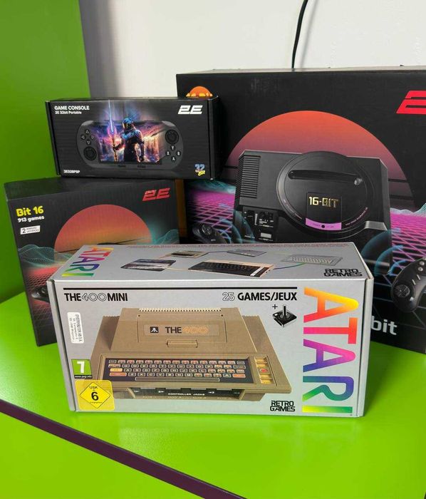 Консоль Atari The 400 Mini 800 XL XE 5200 128MB + 25 ігор Нова Запакована Сучасні емулятори асортимент