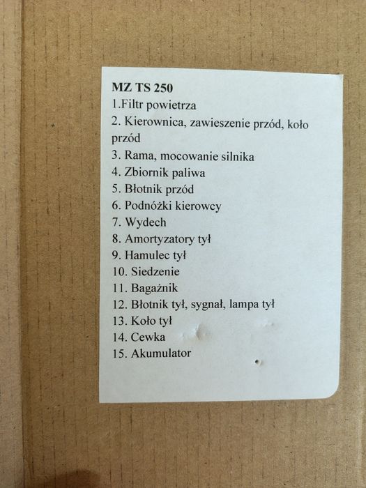 Kpl śrub nierdzewnych rama nadwozie MZ TS 250