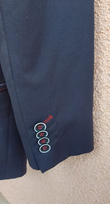 marynarka 80% wełna jedwab guittard new line 46 S 36 czarna elegancka