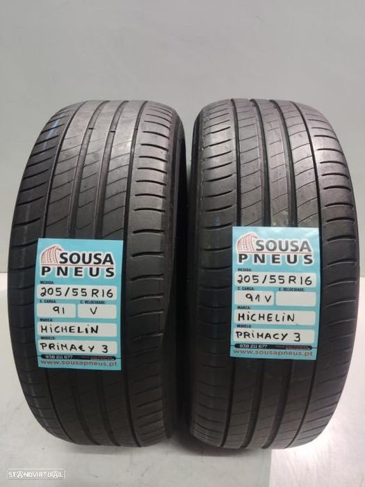 2 pneus semi novos 205-55r16 michelin - oferta dos portes 85 EUROS