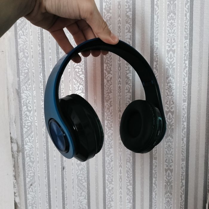 Бездротові навушники Bluetooth / MP3 / AUX (сині)