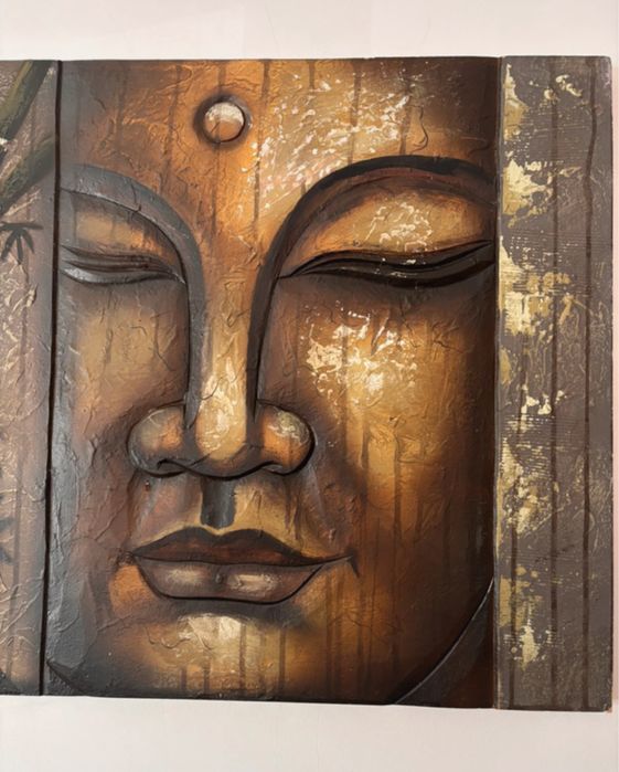 Quadro de parede Buda e Bambu