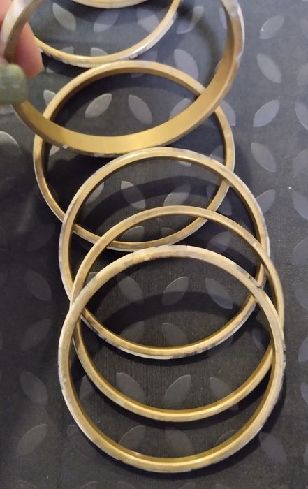 7 escravas vintage em chifre de búfalo e metal
