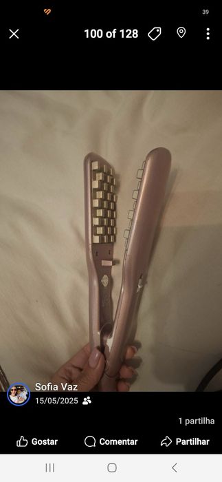 Prancha de fazer tosta mista ao cabelo