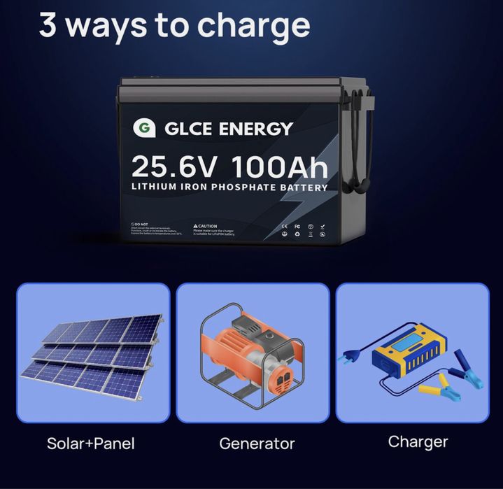 Новий Завоз Германия 24V 100Ah LiFePO4 Lithium Batterie Solar 2.5Kw