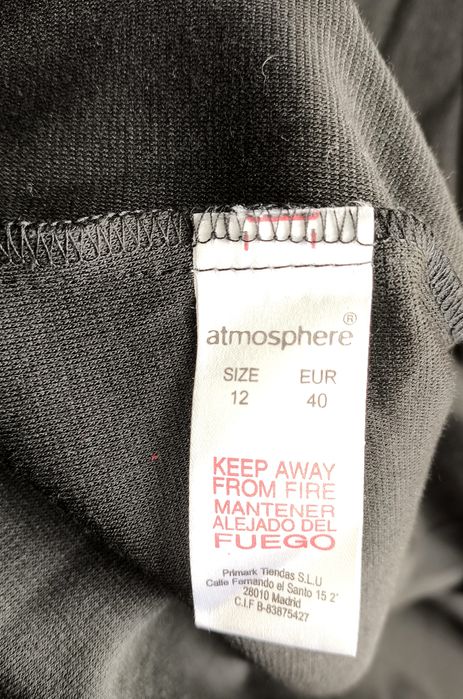 Czarna sukienka mini baby doll krótki rękaw