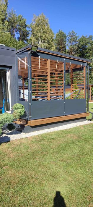 PLANDEKA na wymiar osłona zabudowa tarasu zasłona na altane