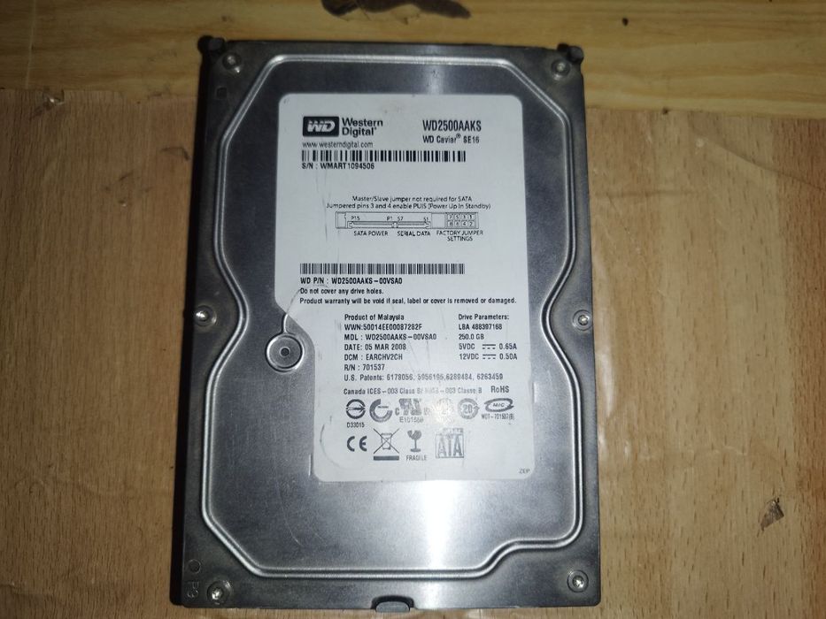 Wester Digital® hdd диск 250 gb
