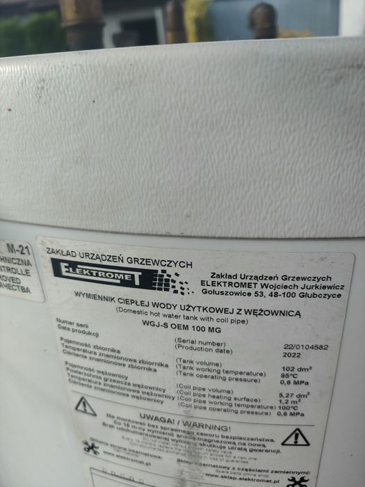 Wymiennik wody użytkowej firmy elektromet.