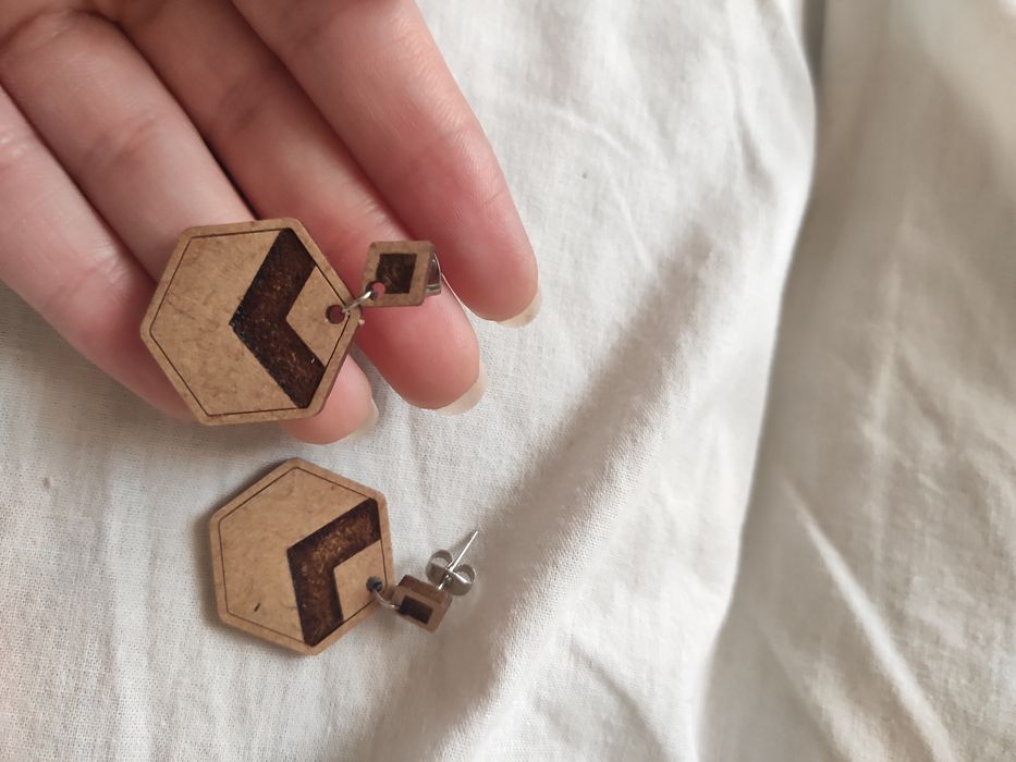 Brincos de madeira (hand made)