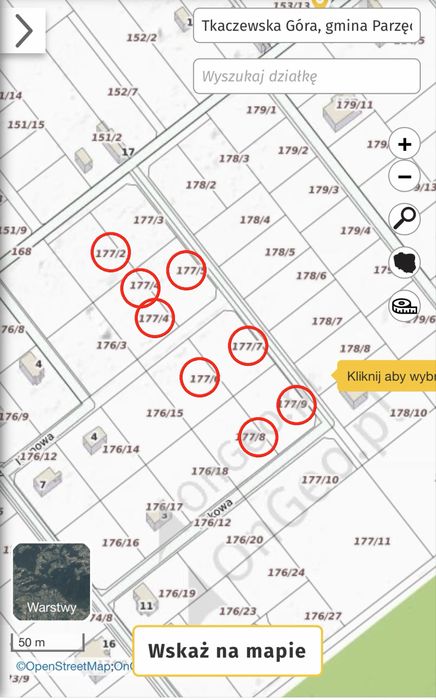 Działki budowlane – Tkaczewska Góra, gm. Parzęczew | od 1768 m²