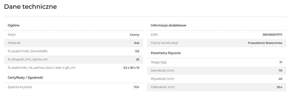 Biokominek Zestaw Kominek firmy Kratki + akcesoria