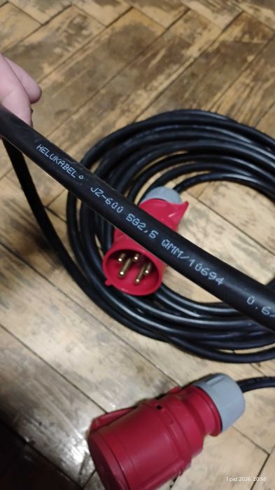 Przedłużacz siłowy 10m 5x2,5mm2 wtyk i gniazdo 32A