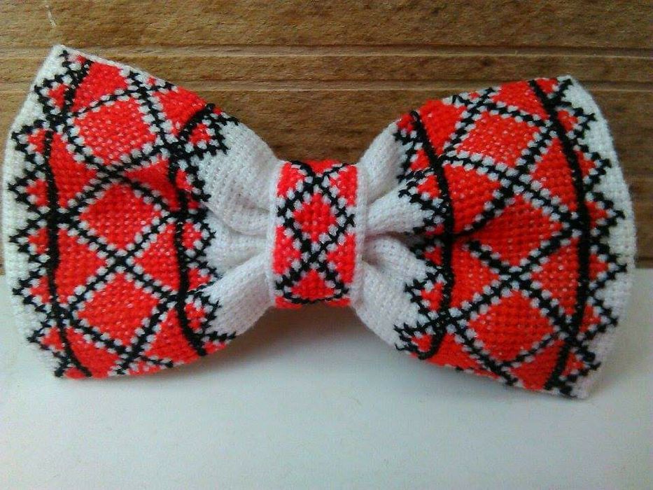 Метелик краватка бабочка, галстук крестиком, хрестиком ручної роботи