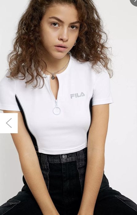 Спортивный кроп-топ FILA на молнии (Оригинал)