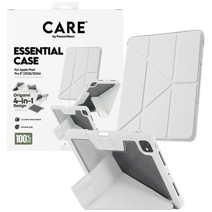 Etui Care by Panzer Glass Y fold do i Pad Pro 11" M4 2024 / M5 2025 jasno szary