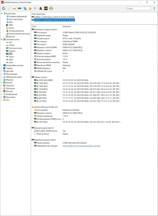 пам'ять ТОП DDR4 16GB Kit (2x8) 4133MHz G.Skill Trident Z RGB. TradeIN