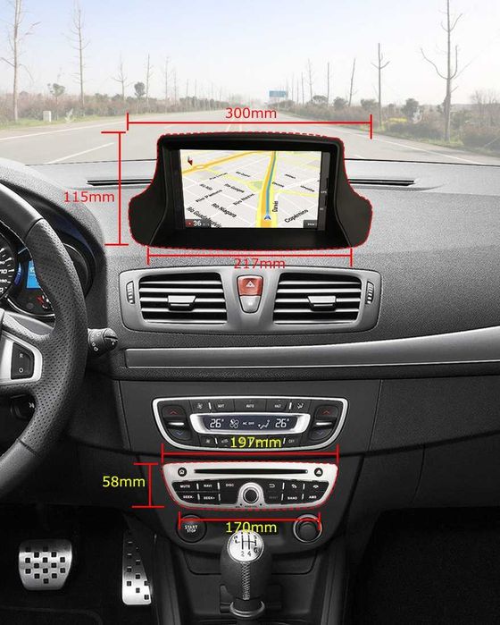 Auto-rádio 2 din android 14 Megane 3 (2007 a 2015)