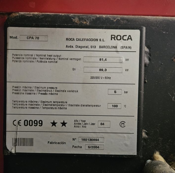 Caldeira ROCA CPA a gasóleo