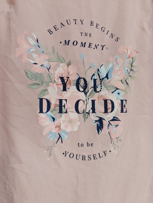 Bluzka M pudrowy róż