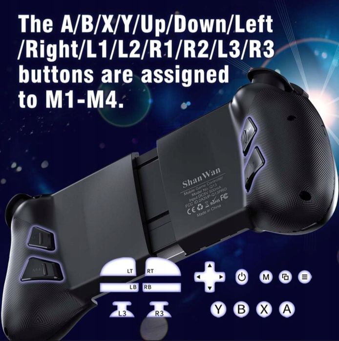 Mobilny Kontroler Do Gier Shanwan Q13 Pad Na Telefon Bluetooth Android
