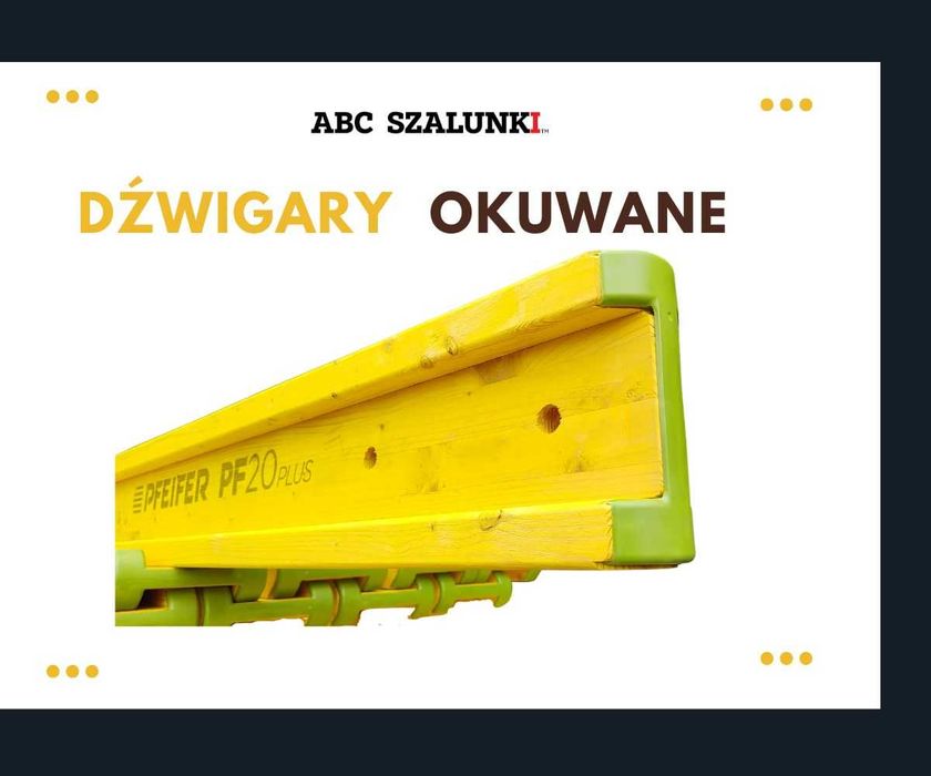 Dźwigary budowlane H20 dźwigar nowy okuwany Pfeifer szalunki stropowe