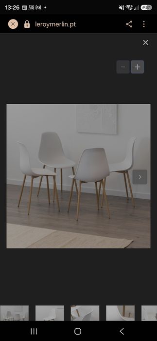 Conjunto mesa extensível + 4 cadeiras