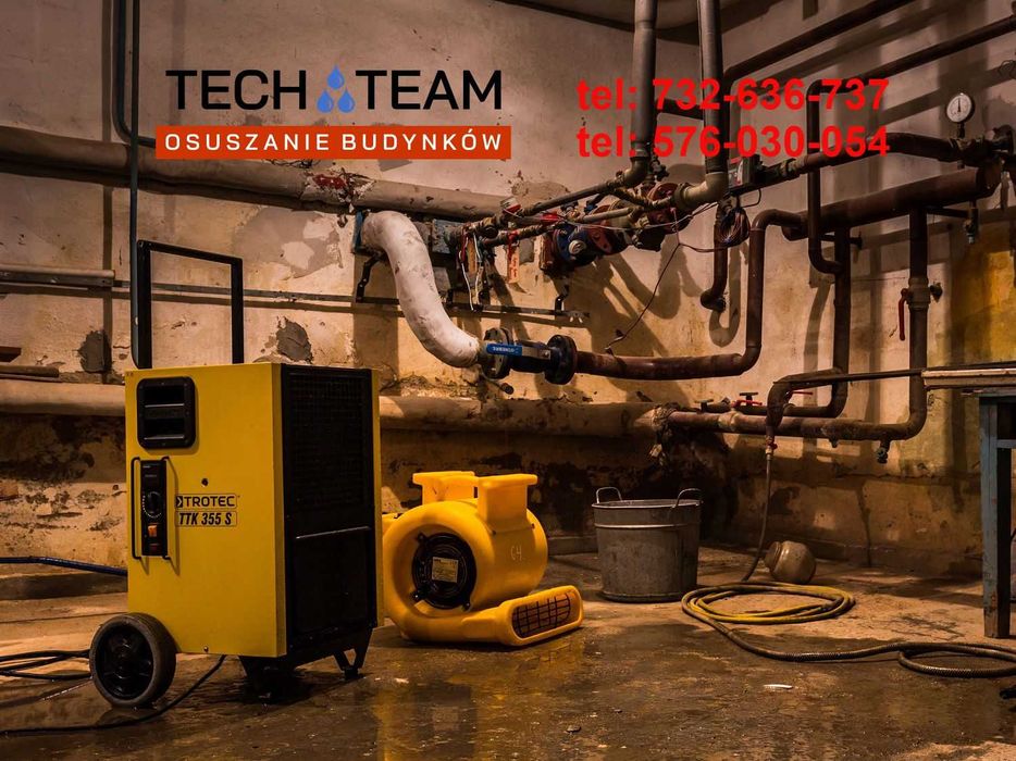 Lokalizacja Wycieków - osuszanie po zalaniach
