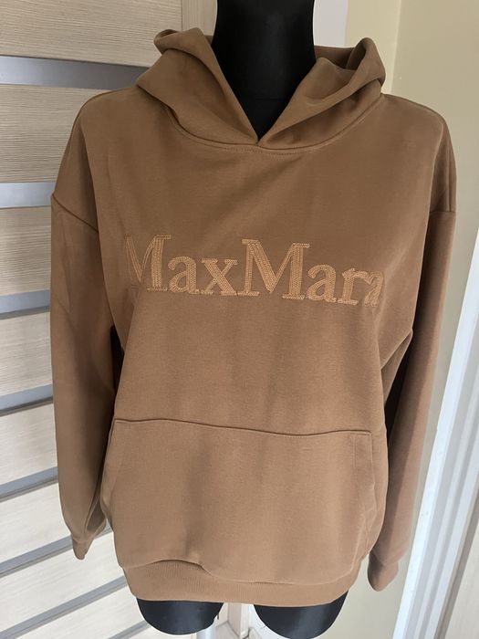 Bluza Max mara L brazowa wyszywane logo