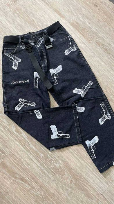 Sort Company OG Glocks / Сорт компані глоки бегі широкі baggy штани