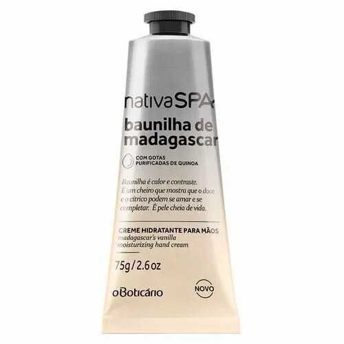 Nativa SPA Creme Mãos Baunilha e Madagascar 75g