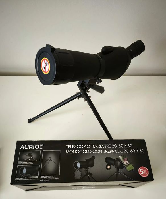 Telescópio com suporte para telemóvel AURIOL NOVO em folha 20 - 60 x 6