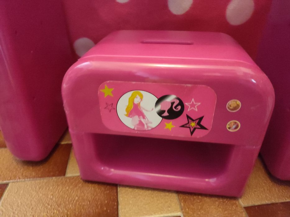 Piano com mesa e banco Barbie