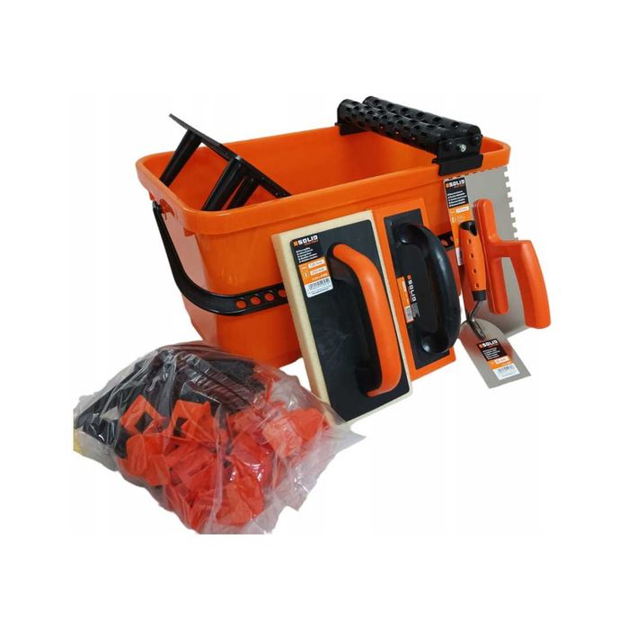 SOLID Wiadro do fugowania 20l gąbka paca kielnia 7 elementów