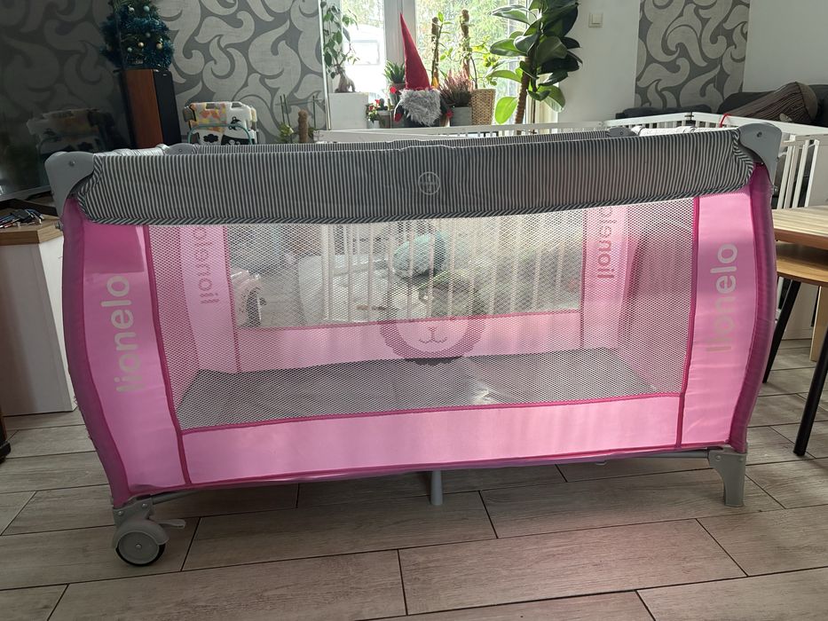 Łóżeczko turystyczne kojec różowe Lionelo seven plus