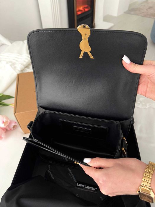 Yves Saint Laurent Solferino Black Gold сумка чорна