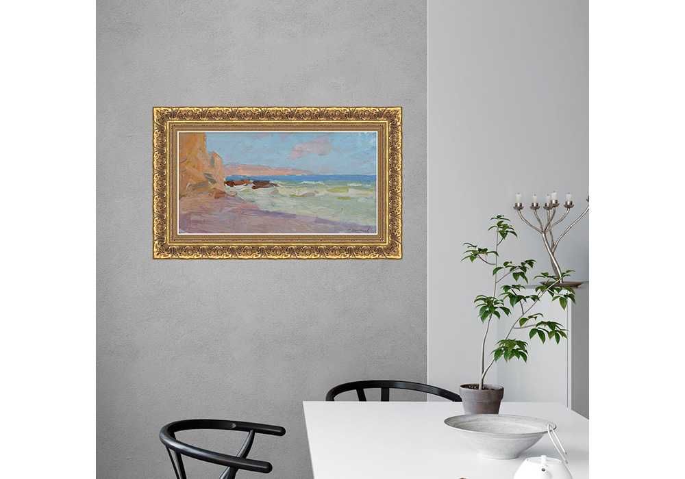 Захаров Федор Захарович (1919-1994) Море х/м 56*30 см + Экспертиза