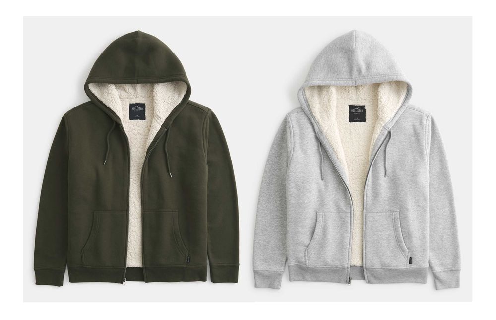 Худи на шерпе свитшот Hollister (Abercrombie & Fitch) L, XL Оригинал