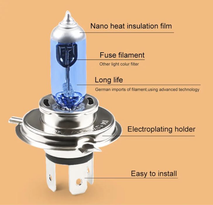Lâmpadas H4 60/55w_6000K *novas*
