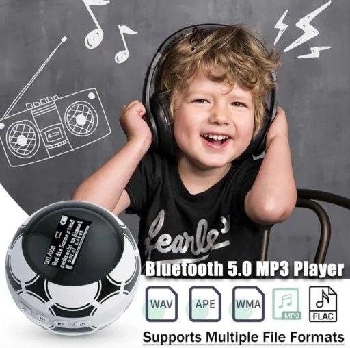 Mini odtwarzacz MP3 w kształcie piłki nożnej, 64 GB, Bluetooth 5.0