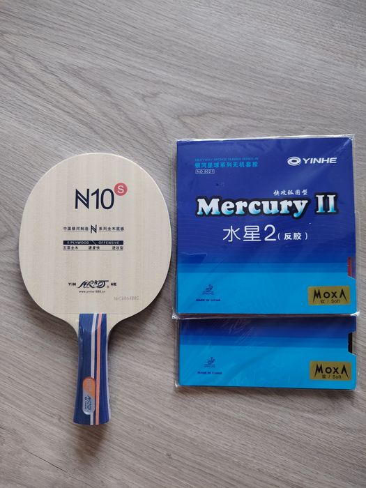 Komplet Yinhe deska N10s + 2szt okładzin Yinhe Mercury II soft, tenis stołowy