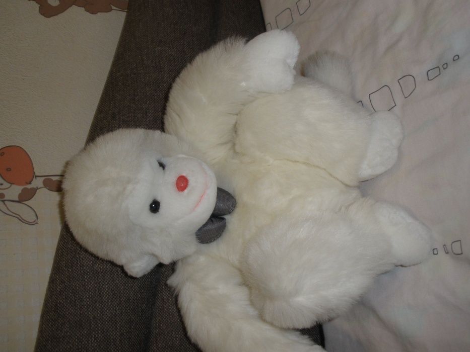 плюшевая белая обезьянка новая