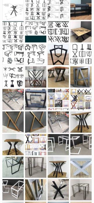 Міцні підстілля, ніжки для столів, опори в стилі лофт