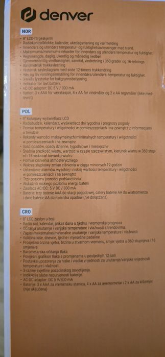 Stacja pogodowa nowa