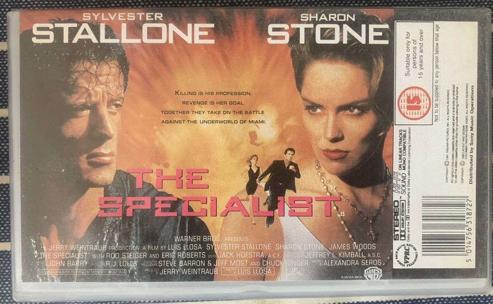 The Specialist Sylvester Stalone wydanie UK VHS